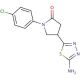 4-(5-Amino-1,3,4-thiadiazol-2-yl)-1-(4-chlorophenyl)pyrrolidin-2-one - chemical structure image