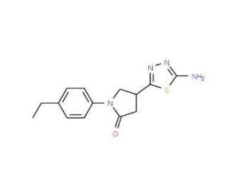 4-(5-Amino-1,3,4-thiadiazol-2-yl)-1-(4-ethylphenyl)pyrrolidin-2-one - chemical structure image