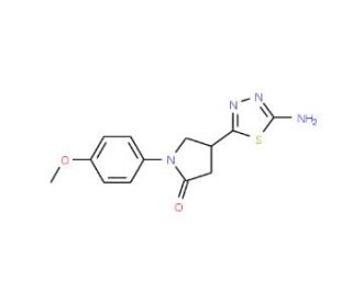 4-(5-Amino-1,3,4-thiadiazol-2-yl)-1-(4-methoxyphenyl)pyrrolidin-2-one - chemical structure image