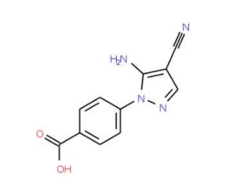 4-(5-amino-4-cyano-1H-pyrazol-1-yl)benzoic acid - chemical structure image