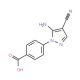 4-(5-amino-4-cyano-1H-pyrazol-1-yl)benzoic acid - chemical structure image