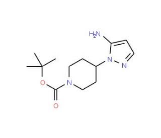 4-(5-Amino-pyrazol-1-yl)-piperidine-1-carboxylic acid tert-butyl ester - chemical structure image