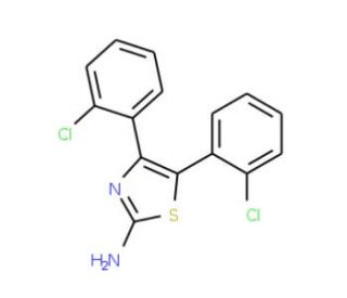 4,5-Bis-(2-chloro-phenyl)-thiazol-2-ylamine - chemical structure image