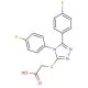 {[4,5-bis(4-fluorophenyl)-4H-1,2,4-triazol-3-yl]thio}acetic acid - chemical structure image