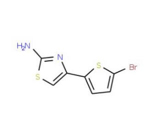 4-(5-Bromo-thiophen-2-yl)-thiazol-2-ylamine (CAS 34801-14-4) - chemical structure image