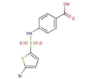 4-(5-Bromo-thiophene-2-sulfonylamino)-benzoic acid (CAS 327081-37-8) - chemical structure image