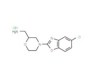 [4-(5-Chloro-1,3-benzoxazol-2-yl)morpholin-2-yl]-methylamine hydrochloride - chemical structure image