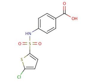 4-(5-Chloro-thiophene-2-sulfonylamino)-benzoic acid - chemical structure image