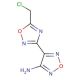 4-[5-(Chloromethyl)-1,2,4-oxadiazol-3-yl]-1,2,5-oxadiazol-3-amine - chemical structure image