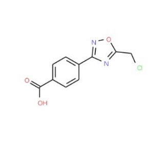 4-[5-(Chloromethyl)-1,2,4-oxadiazol-3-yl]-benzoic acid - chemical structure image
