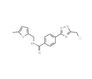 4-[5-(Chloromethyl)-1,2,4-oxadiazol-3-yl]-N-[(5-methyl-2-furyl)methyl]benzamide - chemical structure image