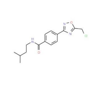 4-[5-(Chloromethyl)-1,2,4-oxadiazol-3-yl]-N-(3-methylbutyl)benzamide - chemical structure image