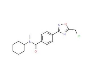 4-[5-(Chloromethyl)-1,2,4-oxadiazol-3-yl]-N-cyclohexyl-N-methylbenzamide - chemical structure image