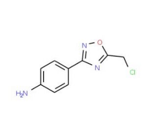 4-(5-Chloromethyl-[1,2,4]oxadiazol-3-yl)-aniline (CAS 6674-17-5) - chemical structure image