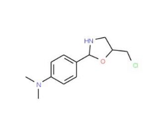 [4-(5-Chloromethyl-oxazolidin-2-yl)-phenyl]-dimethyl-amine (CAS 17996-49-5) - chemical structure image