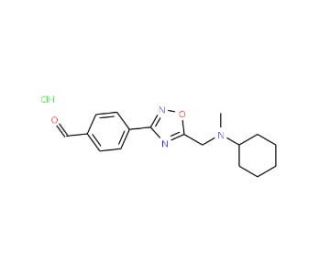 4-(5-{[Cyclohexyl(methyl)amino]methyl}-1,2,4-oxadiazol-3-yl)benzaldehyde hydrochloride - chemical structure image