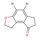4,5-Dibromo-1,2,6,7-tertahydro-8H-indeno[5,4-b]furan-8-one (CAS 196597-77-0) - chemical structure image