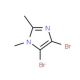 4,5-Dibromo-1,2-dimethyl-1H-imidazole (CAS 16954-05-5) - chemical structure image