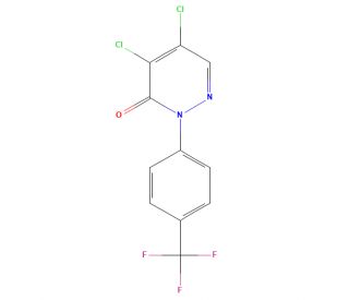 4,5-Dichloro-2-[4-(trifluoromethyl)phenyl]-2H-pyridazin-3-one (CAS 62436-07-1) - chemical structure image