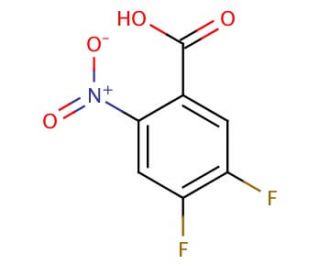 4,5-Difluoro-2-nitrobenzoic acid (CAS 20372-63-8) - chemical structure image