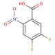 4,5-Difluoro-2-nitrobenzoic acid (CAS 20372-63-8) - chemical structure image