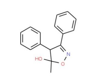 4,5-Dihydro-5-methyl-3,4-diphenyl-5-isoxazolol (CAS 181696-73-1) - chemical structure image