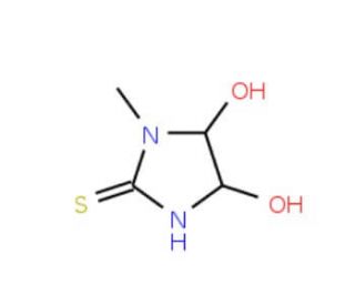 4,5-Dihydroxy-1-methyltetrahydro-2H-imidazole-2-thione (CAS 265986-74-1) - chemical structure image