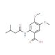 4,5-dimethoxy-2-[(3-methylbutanoyl)amino]benzoic acid - chemical structure image
