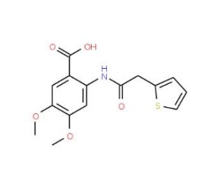 4,5-dimethoxy-2-[(thien-2-ylacetyl)amino]benzoic acid (CAS 332163-07-2) - chemical structure image