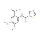4,5-Dimethoxy-2-[(thiophene-2-carbonyl)-amino]-benzoic acid (CAS 332163-01-6) - chemical structure image