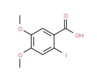4,5-Dimethoxy-2-iodobenzoic acid (CAS 61203-48-3) - chemical structure image