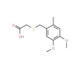 [(4,5-dimethoxy-2-methylbenzyl)thio]acetic acid - chemical structure image