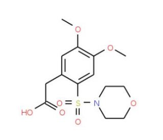 [4,5-Dimethoxy-2-(morpholine-4-sulfonyl)-phenyl]-acetic acid - chemical structure image