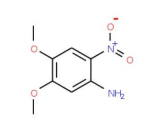 4,5-dimethoxy-2-nitroaniline (CAS 7595-31-5) - chemical structure image