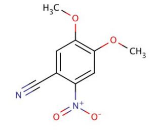 4,5-Dimethoxy-2-nitrobenzonitrile (CAS 102714-71-6) - chemical structure image