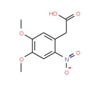 4,5-Dimethoxy-2-nitrophenylacetic acid (CAS 73357-18-3) - chemical structure image
