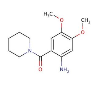 4,5-dimethoxy-2-(piperidin-1-ylcarbonyl)aniline - chemical structure image