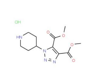 4,5-dimethyl 1-(piperidin-4-yl)-1H-1,2,3-triazole-4,5-dicarboxylate hydrochloride - chemical structure image