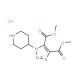 4,5-dimethyl 1-(piperidin-4-yl)-1H-1,2,3-triazole-4,5-dicarboxylate hydrochloride - chemical structure image