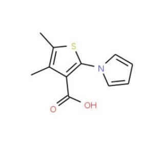 4,5-dimethyl-2-(1H-pyrrol-1-yl)thiophene-3-carboxylic acid (CAS 26176-19-2) - chemical structure image