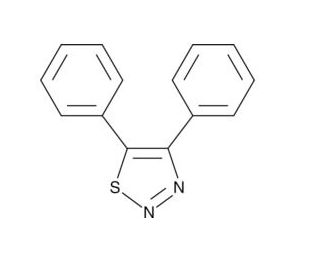 4,5-diphenyl-1,2,3-Thiadiazole (CAS 5393-99-7) - chemical structure image