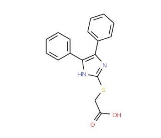 [(4,5-Diphenyl-1H-imidazol-2-yl)thio]acetic acid - chemical structure image