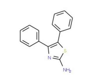4,5-Diphenyl-thiazol-2-ylamine (CAS 6318-74-7) - chemical structure image