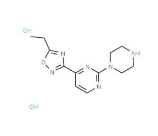 4-(5-Ethyl-1,2,4-oxadiazol-3-yl)-2-piperazin-1-ylpyrimidine dihydrochloride - chemical structure image