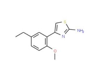4-(5-Ethyl-2-methoxy-phenyl)-thiazol-2-ylamine - chemical structure image