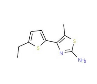 4-(5-Ethyl-thiophen-2-yl)-5-methyl-thiazol-2-ylamine - chemical structure image