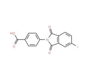 4-(5-Fluoro-1,3-dioxo-1,3-dihydro-isoindol-2-yl)-benzoic acid - chemical structure image