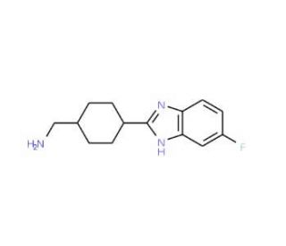 [4-(5-Fluoro-1H-benzimidazol-2-yl)cyclohexyl]-methylamine - chemical structure image