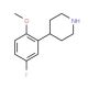 4-(5-Fluoro-2-methoxyphenyl)piperidine - chemical structure image