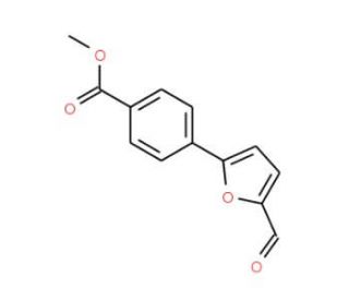 4-(5-Formyl-furan-2-yl)-benzoic acid methyl ester (CAS 53355-29-6) - chemical structure image